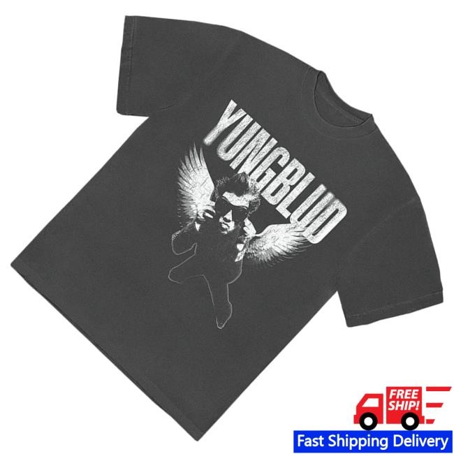 Trending Yungblud Merch Vintage Wash Wings Crewneck Sweatshirt - New Good Shirt