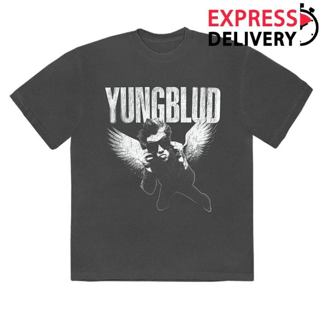 Trending Yungblud Merch Vintage Wash Wings Crewneck Sweatshirt - New Good Shirt