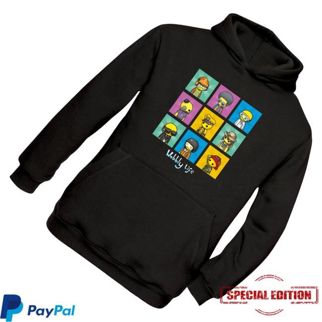Trending Wobbly Life Merch Store Multi Character Crewneck Sweatshirt - New Good Shirt